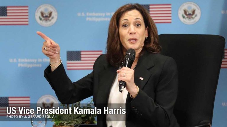 United States Vice President Kamala Harris in a press conference